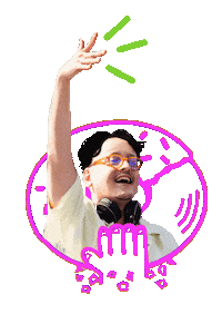 Happy Dj Sticker by sugarbitz and friends