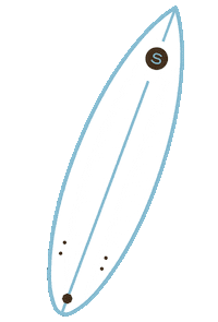 Summer Surfboard Sticker by Saunders & Associates