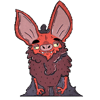 Monster Vampire Sticker by Mike Bennett Art