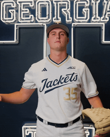 Georgia Tech Baseball GIF by Georgia Tech Yellow Jackets