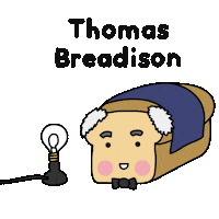 thomas edison history Sticker by Loof and Timmy
