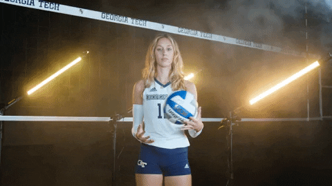 Georgia Tech Volleyball GIF by Georgia Tech Yellow Jackets