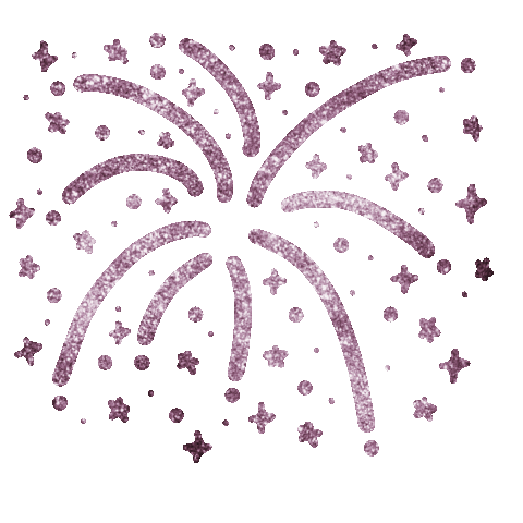 Glitter Fireworks Sticker