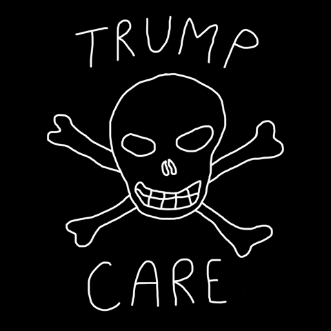 Trump Skull GIF by stickfiguregirl