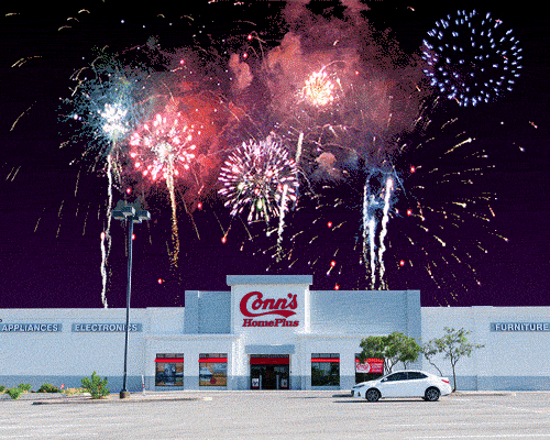 ConnsHomePlus giphyupload shopping fireworks conns GIF