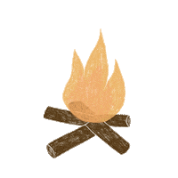 Fire Camping Sticker by Our Second Nature