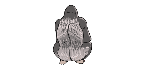 kameronian fart gorilla farting kameronians Sticker
