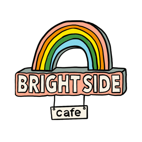 SAINTDesignLDN giphyupload happy rainbow cafe Sticker