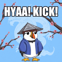 Fight Kick GIF by Puffins