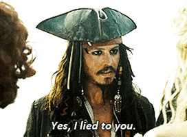 lying pirates of the caribbean GIF