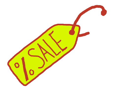 Sale Tag Sticker by Bent Rushmore