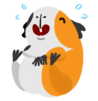 Happy Guinea Pig Sticker by rabbitomart
