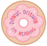 veronicaedenauthor reading donut bookworm do not disturb Sticker