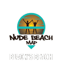 Beach Blacks Sticker by nudebeachmap