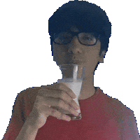 Milk Drinking Sticker