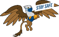 Wear A Mask Stay Safe Sticker by American University in Bulgaria
