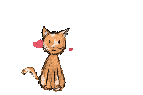 Cat Heart Sticker by BVK Students Hannover