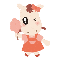 Cotton Candy Horse Sticker