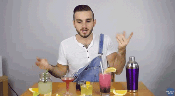 drinks pointing GIF by Much