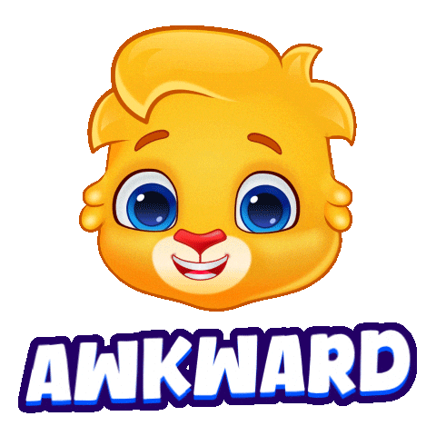 Awkward Moment What Sticker by Lucas and Friends by RV AppStudios