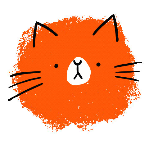 Happy Cat Sticker by Linzie Hunter