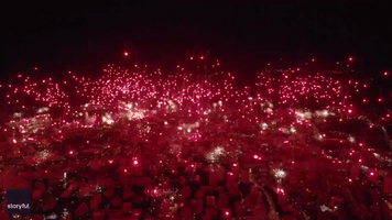 Croatian Football Fan Group Celebrates 70th Anniversary With Stunning Fireworks Display