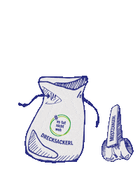 Rock Trash Sticker by estutnichtweh