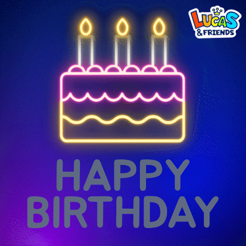 Happy Birthday GIF by Lucas and Friends by RV AppStudios
