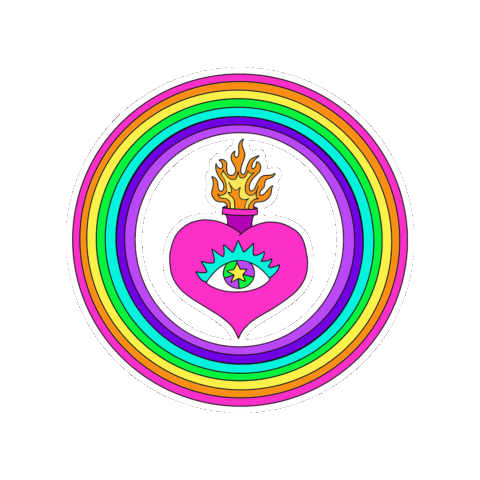 Third Eye Rainbow Sticker by Ephemera
