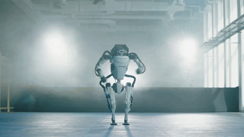 Atlas by Boston Dynamics moving and waving