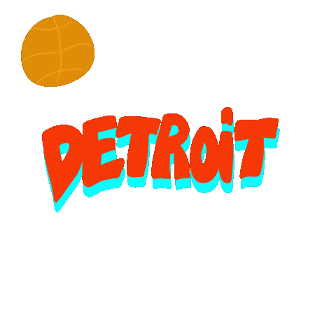 Detroit Pistons Art Sticker by Nuttz