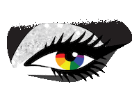 jrmanagement rainbow pride eye lashes Sticker