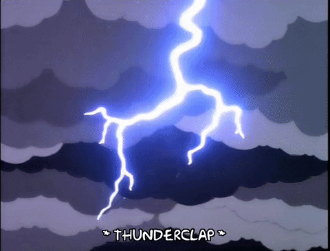 Season 9 Lightning GIF by The Simpsons