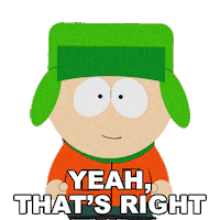 Thats Right Sticker by South Park