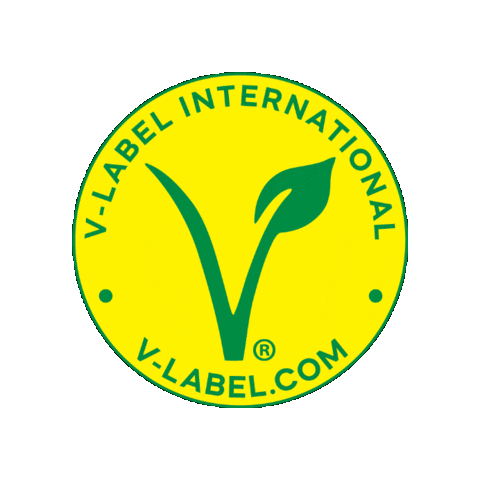 vlabel giphygifmaker vegan vlabel vegan logo Sticker