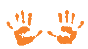 Hand Orange Sticker by KiKa