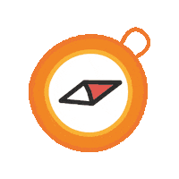 thelibratravels travel orange compass libra Sticker
