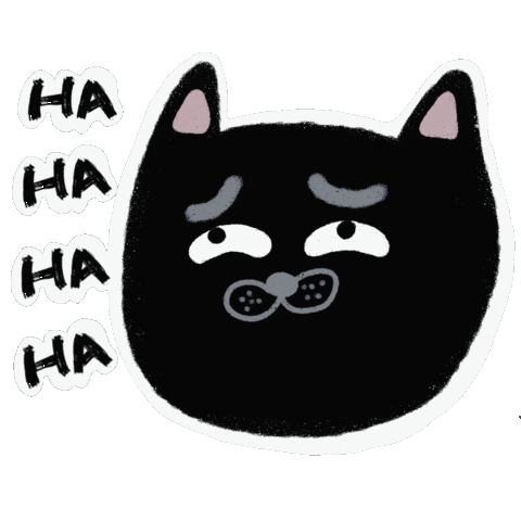 Cat Laughing Sticker