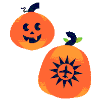 Pumpkin Flying Sticker by ForeFlight