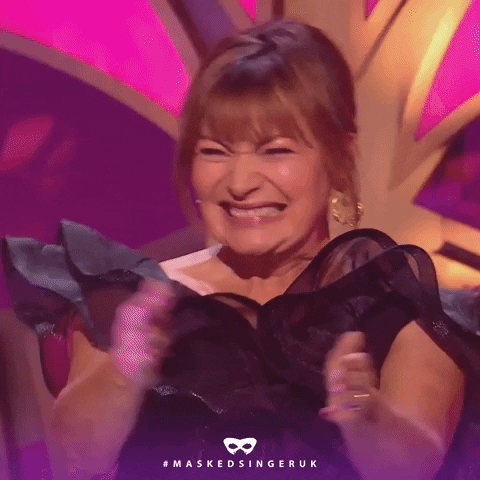 Happy Lorraine Kelly GIF by The Masked Singer UK & The Masked Dancer UK