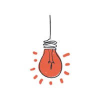 focusandflourish marketing light idea creativity Sticker