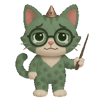 Sad Cute Cat Sticker