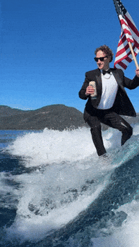 Wake Surfing Independence Day GIF