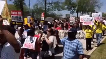 Protesters Gather at McDonald's Headquarters to Demand Pay Increase