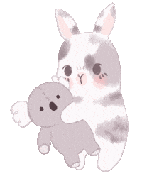 Bunny Love Sticker by TiffanyHuynhArt