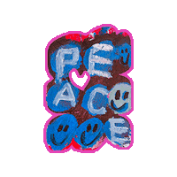Happy Peace And Love Sticker by KaoruHironaka
