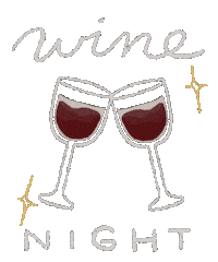 Stay Home Red Wine Sticker by themishiewishie