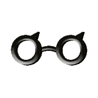 communicaziunch funny black glasses photobooth Sticker