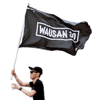 Run Flag Sticker by wausan30