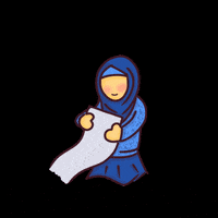 heylodear girl note hijab todolist GIF